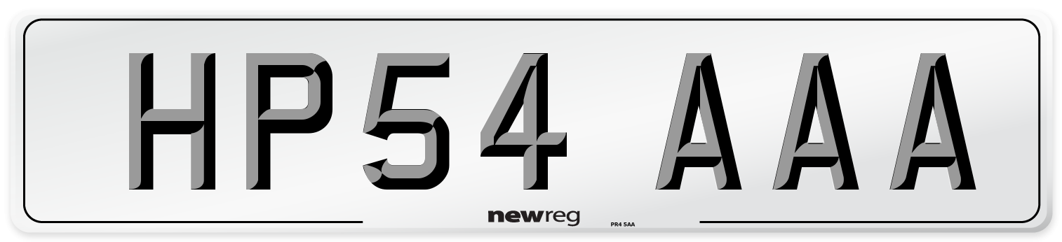 HP54 AAA Number Plate from New Reg